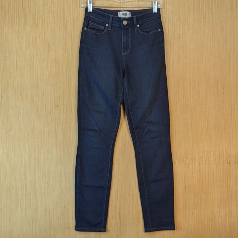 Paige Hoxton Ultra Skinny Jeans Womens 26‎ Indigo High Rise Dark Wash Stretch